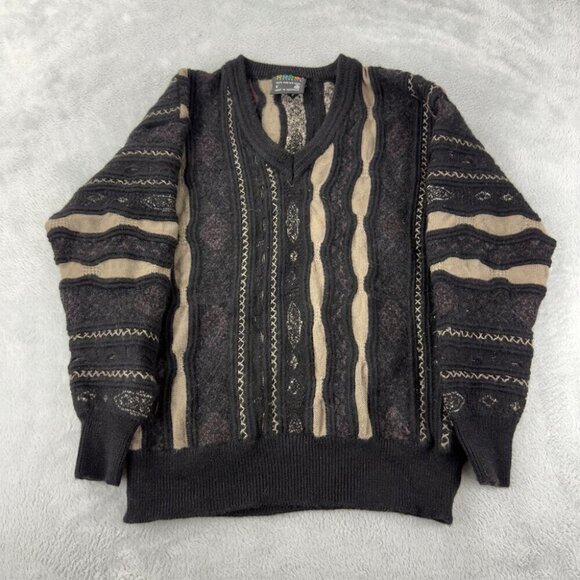 COOGI Other - Coogi Australia Black / Cream Knit Wool Sweater Men’s Size S